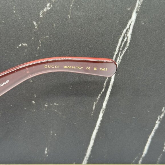 NEW GUCCI GG1599SA 003 SUNGLASSES WOMEN ROUND PINK EYEWEAR - Picture 10 of 11